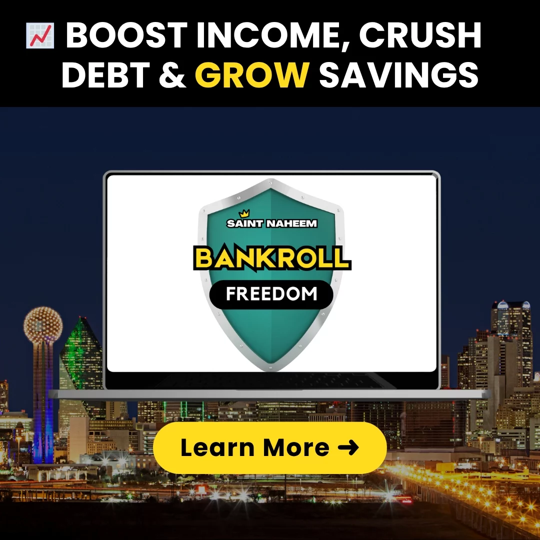 Naheem B. Houston Facebook ad: Roughly 77% of Americans are in debt, 62%…