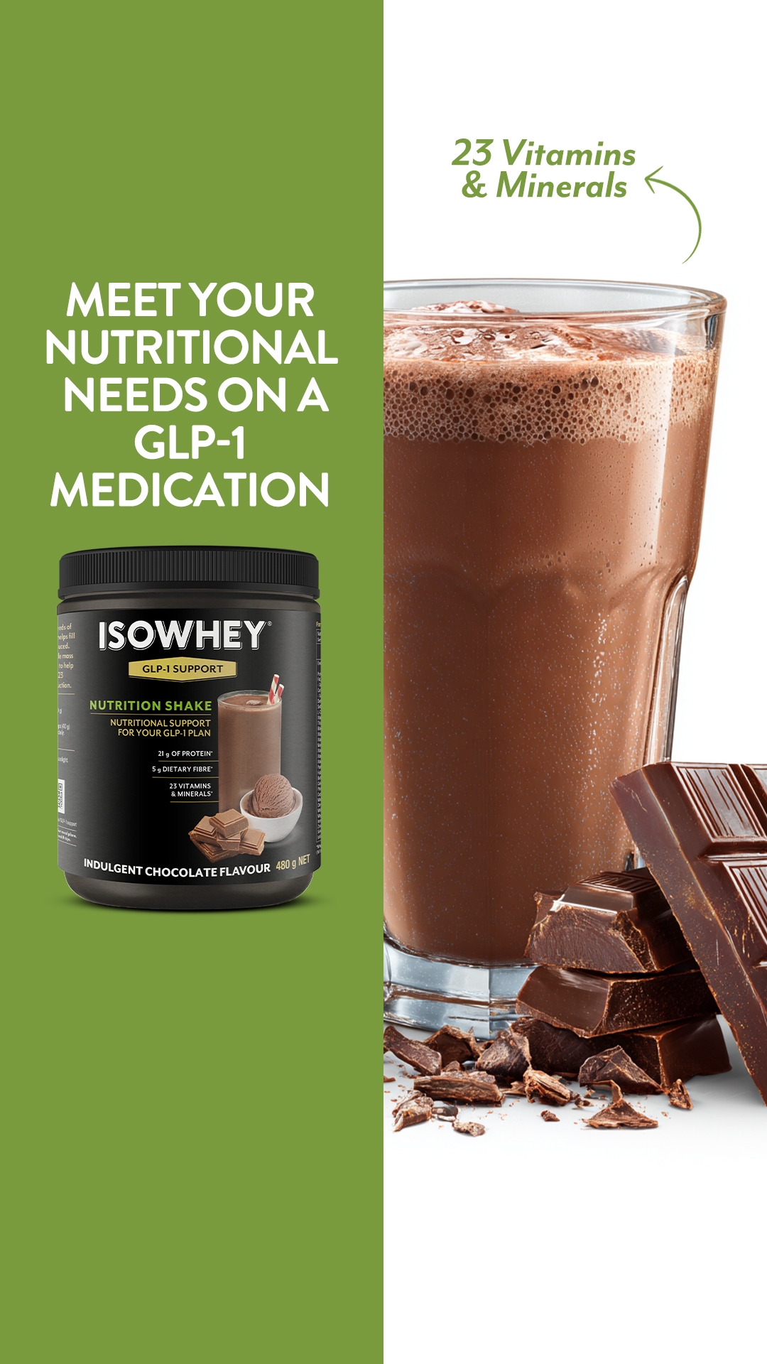 IsoWhey Facebook ad: IsoWhey GLP-1 Support