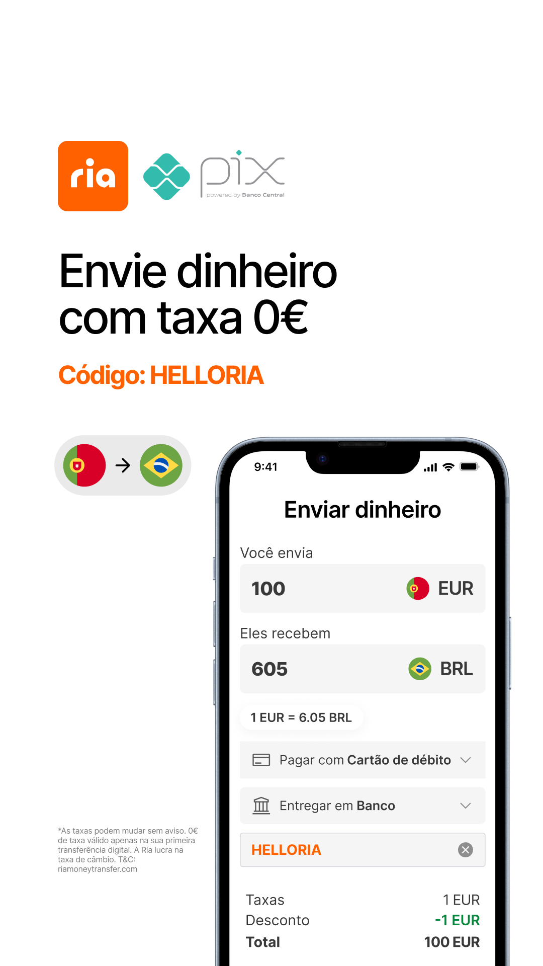 Ria Money Transfer Facebook ad