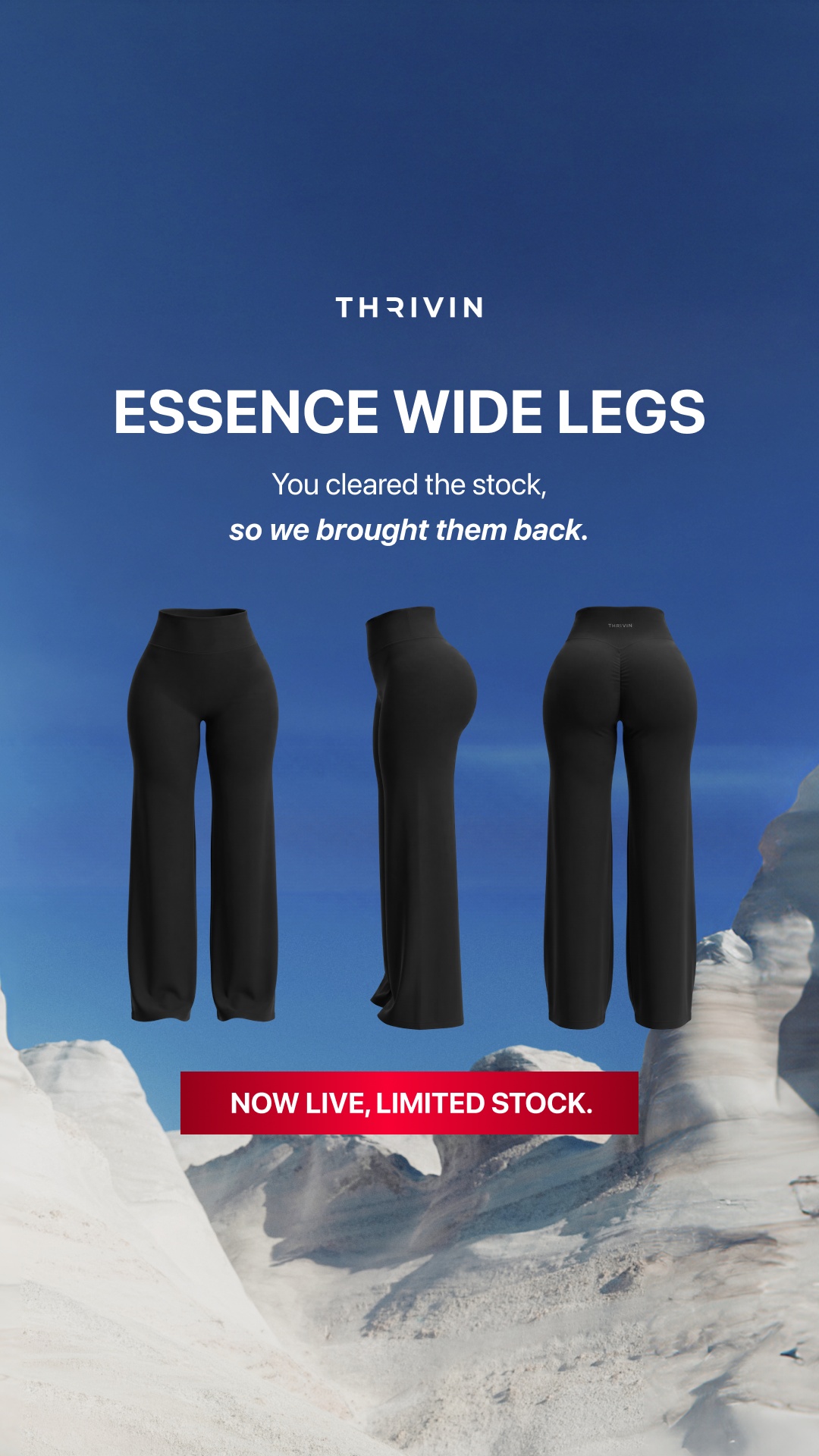 Thrivingymwear Facebook ad: Meet Essence Your Softest Era Yet
