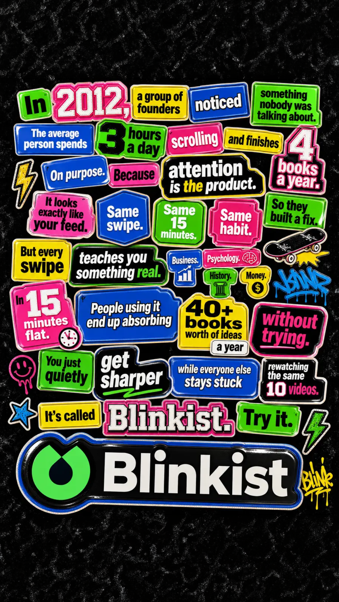 Blinkist Facebook ad