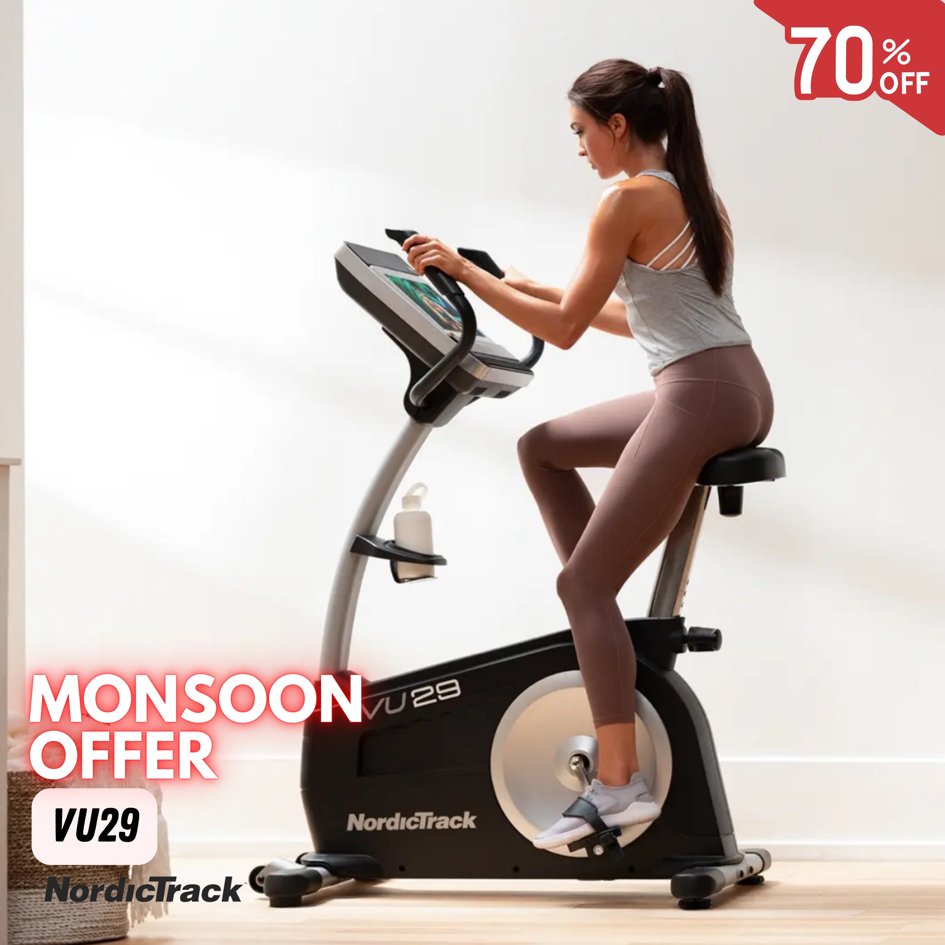 Focus Fitness Facebook ad: MONSOON SALE IS HERE, UP TO 70% OFF