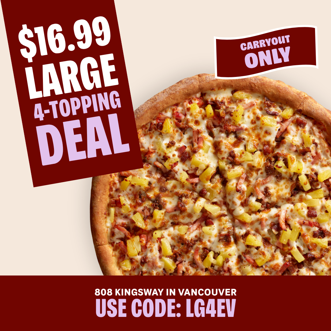 Papa Johns - 808 Kingsway, Vancouver BC V5V 3C3 Facebook ad: East Van, we've got a deal for every…