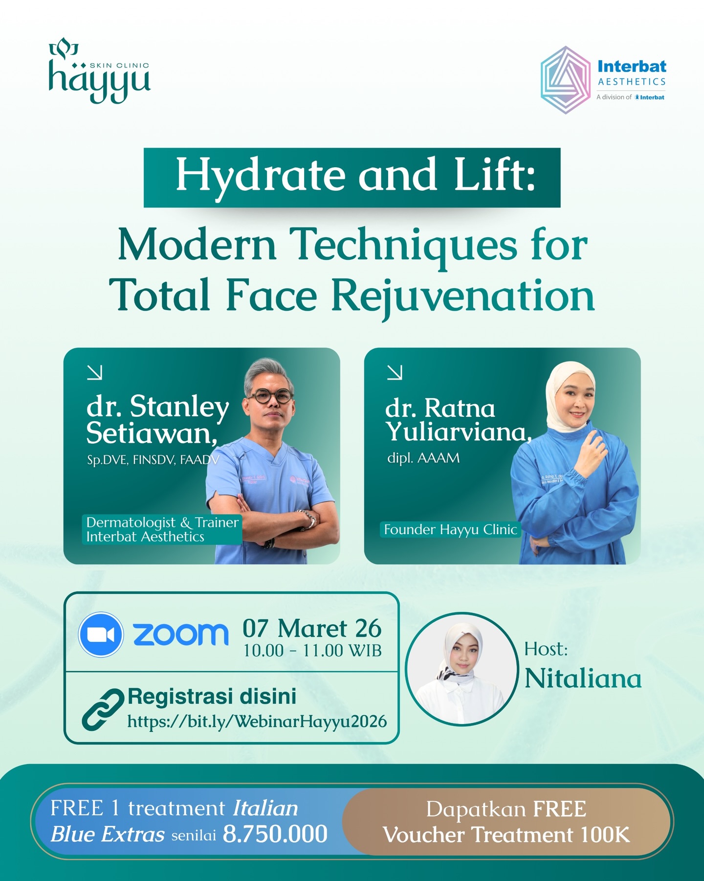Hayyu Clinic Facebook ad: Webinar Collaboration with @interbat_aesthetics