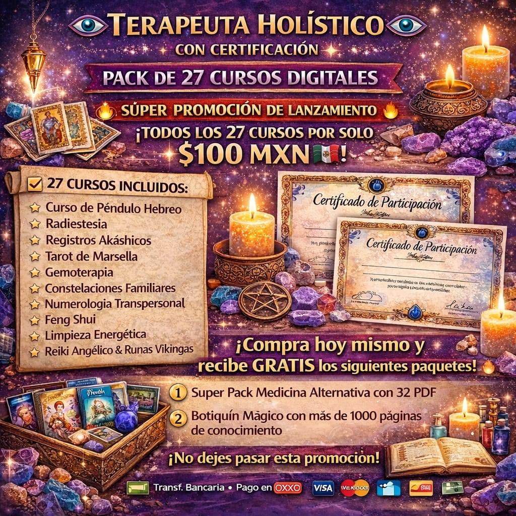 Mundo Místico Facebook ad: TERAPEUTA HOLÍSTICO CON CERTIFICACIÓN