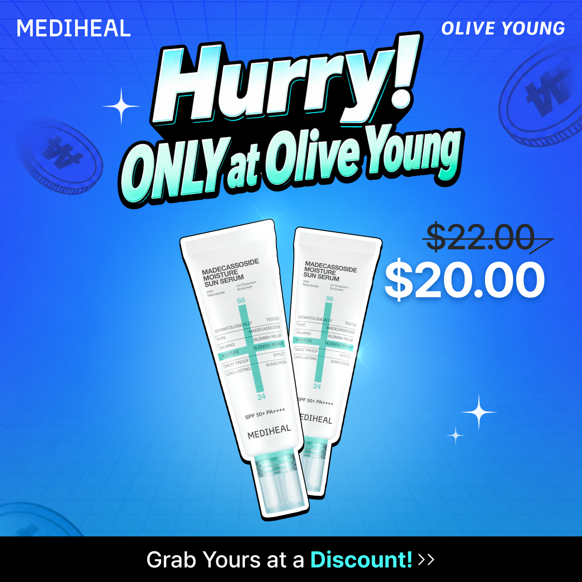 Mediheal USA Facebook ad: [Mediheal] Moisture Sun Serum