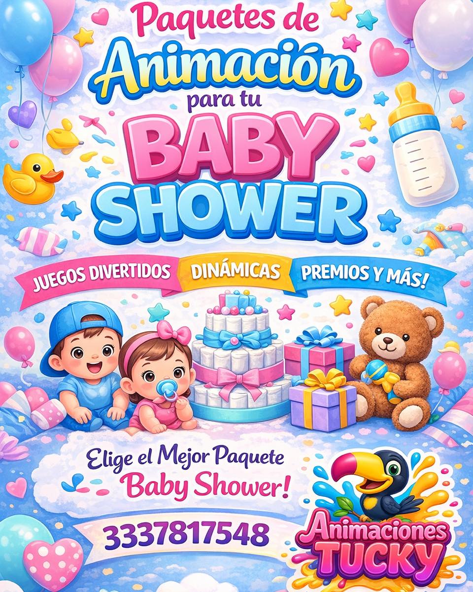 Animaciones TUCKY Facebook ad: ¡Haz de tu Baby Shower un momento inolvidable!