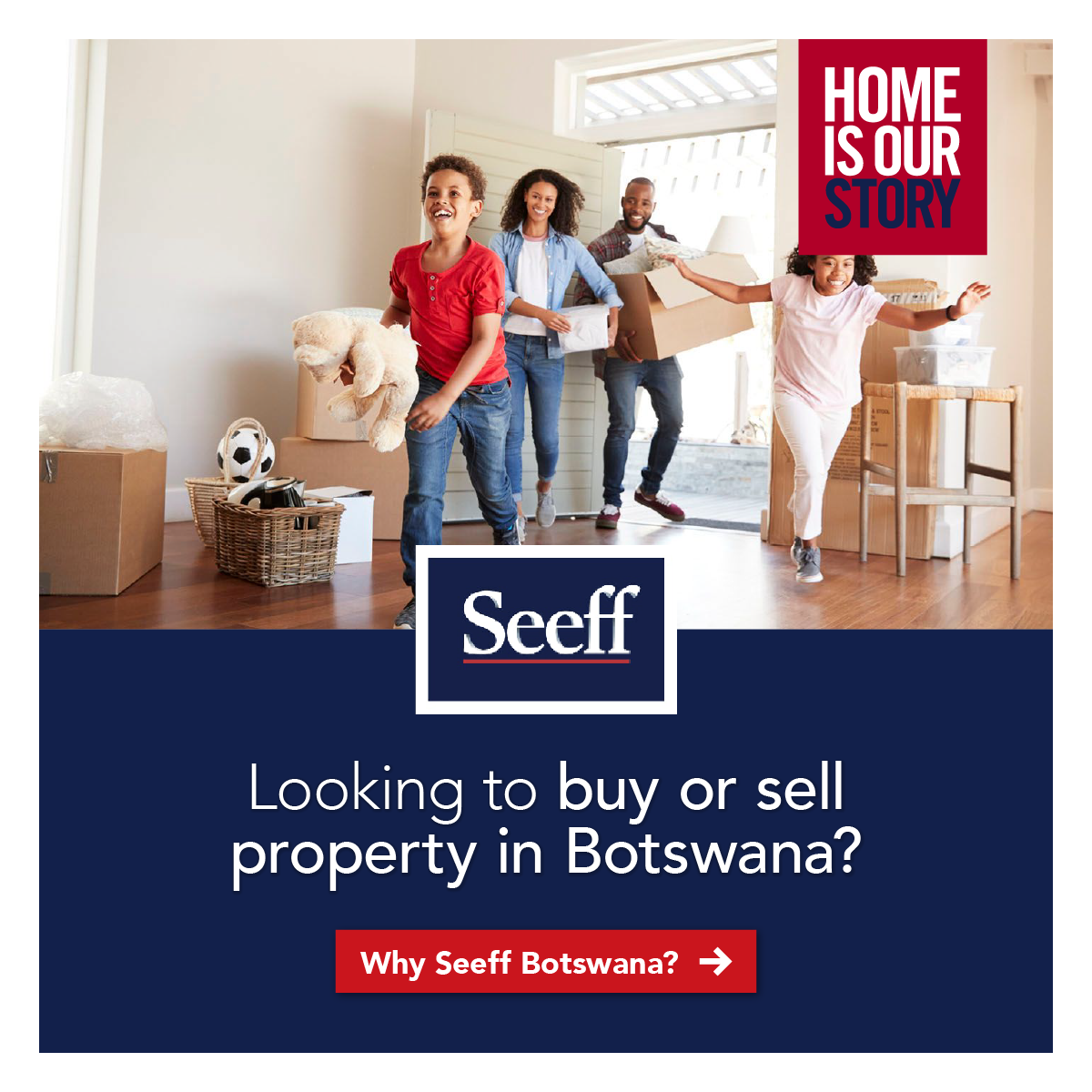 Seeff Botswana Facebook ad: Looking to buy or sell property in Botswana?