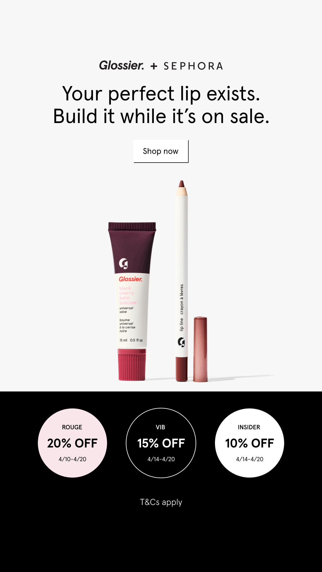Glossier Facebook ad