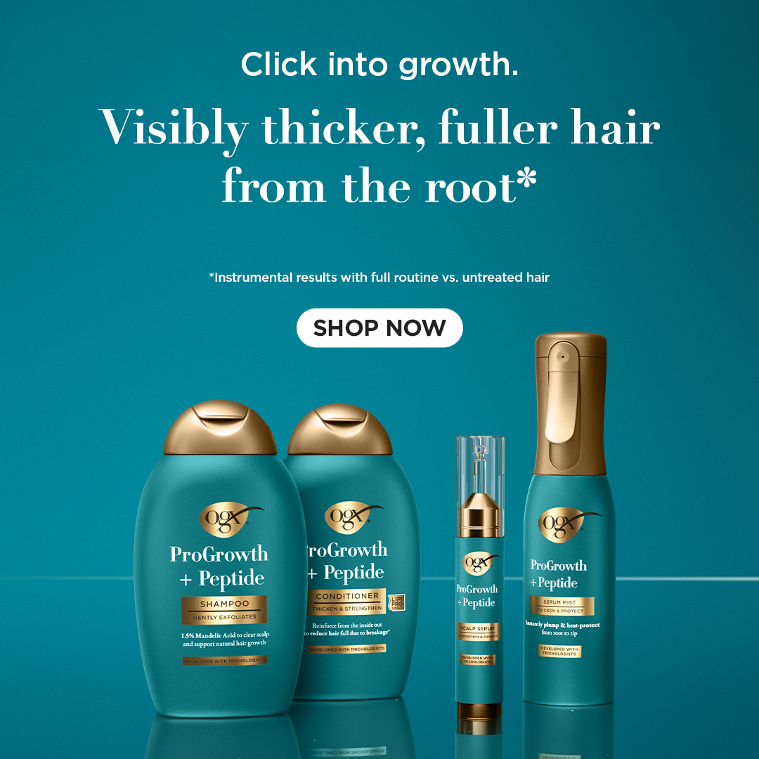 OGX Beauty Facebook ad: Reinforce roots. Hydrate scalp.