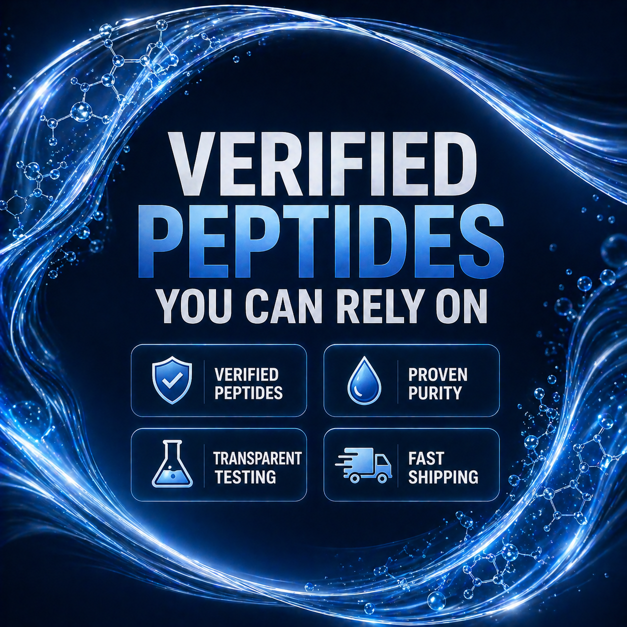 HappyPeptides.Com Facebook ad: Trust Your Source.