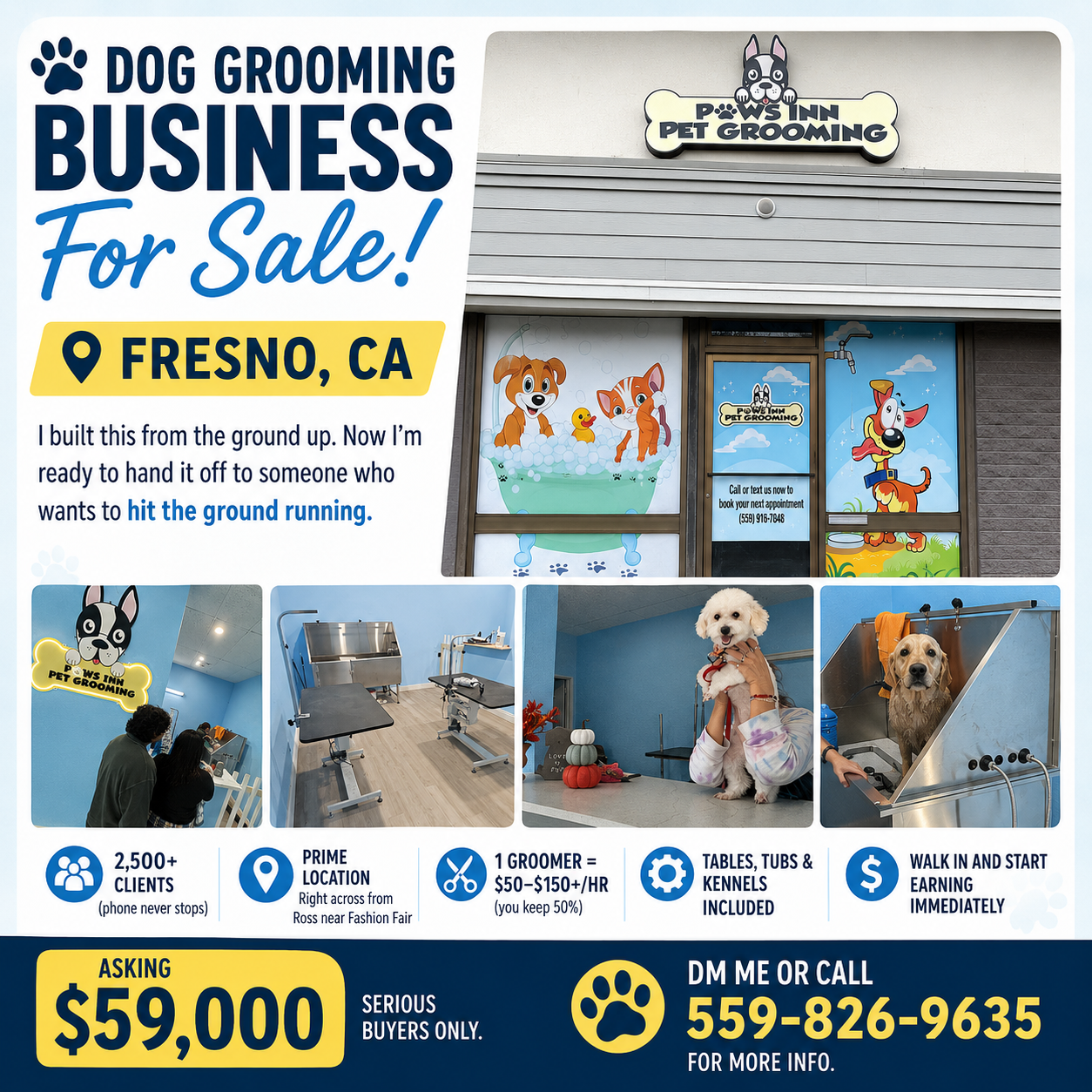 Paws Inn Pet Grooming Facebook ad