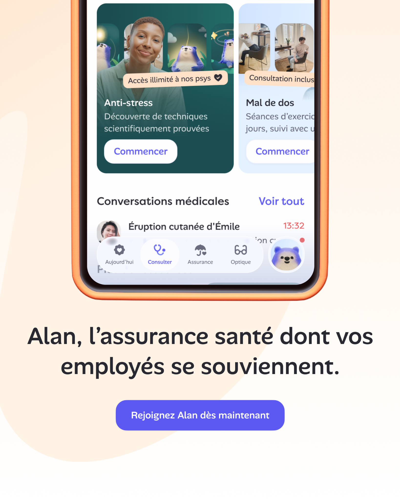 Alan Facebook ad: Rejoignez nos 1 000 000 membres