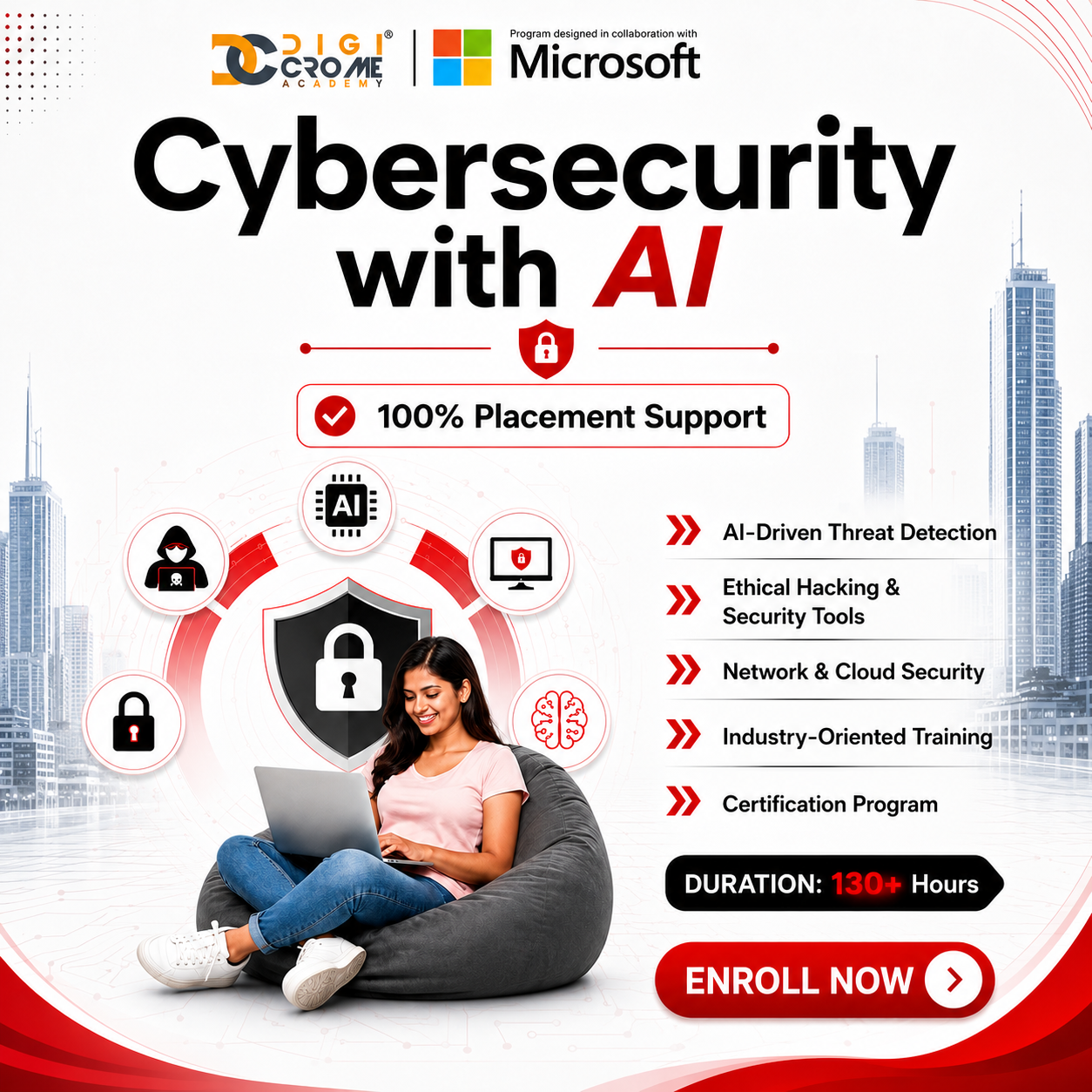 AI Cybersecurity Specialist Facebook ad: Become an AI Cybersecurity Expert in Just 9 Months…