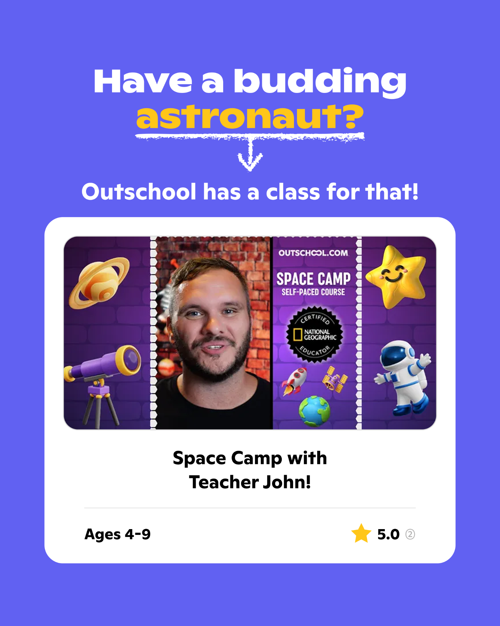 Outschool Facebook ad