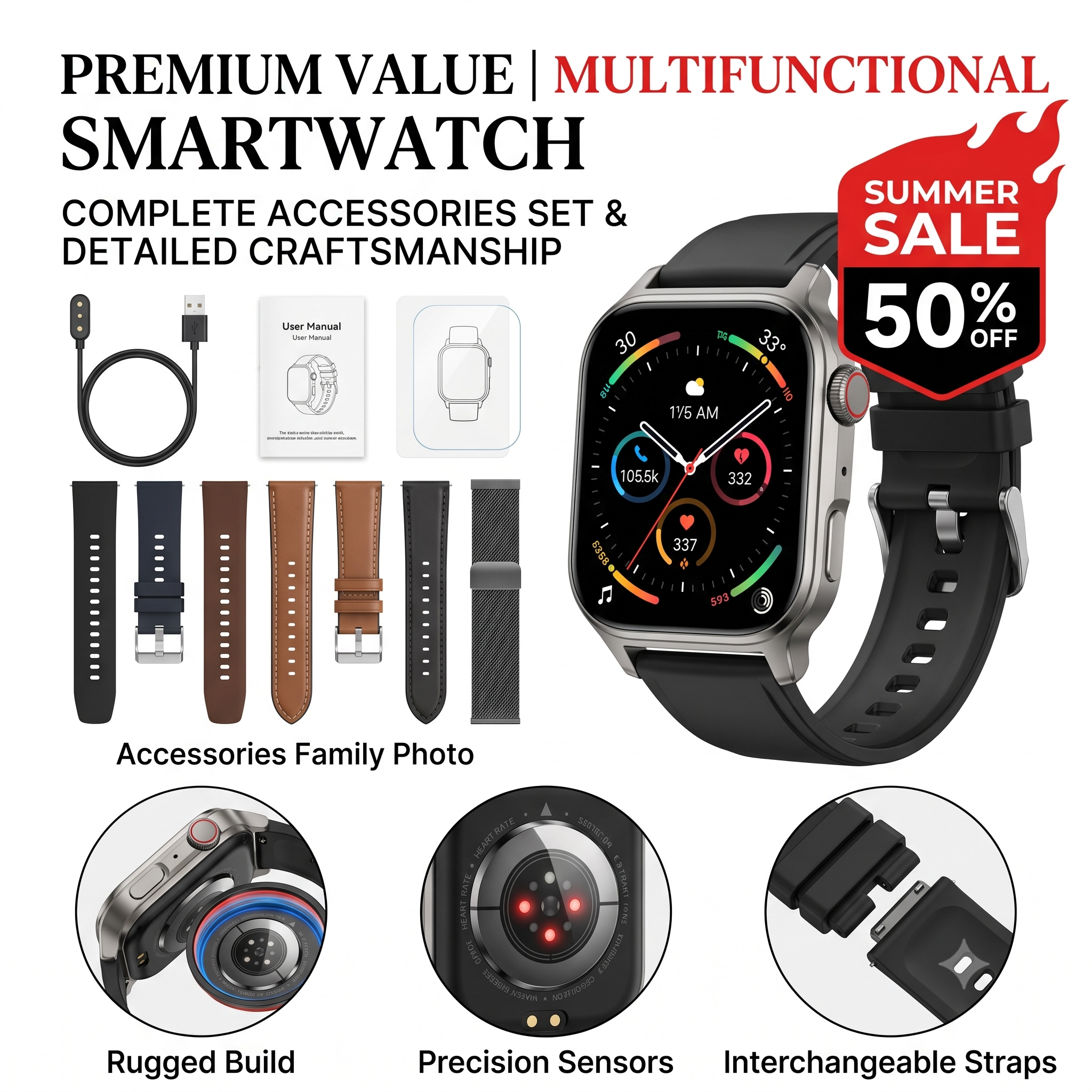 RR Facebook ad: News - 2025 New Multifunctional Men Women's Smartwatch