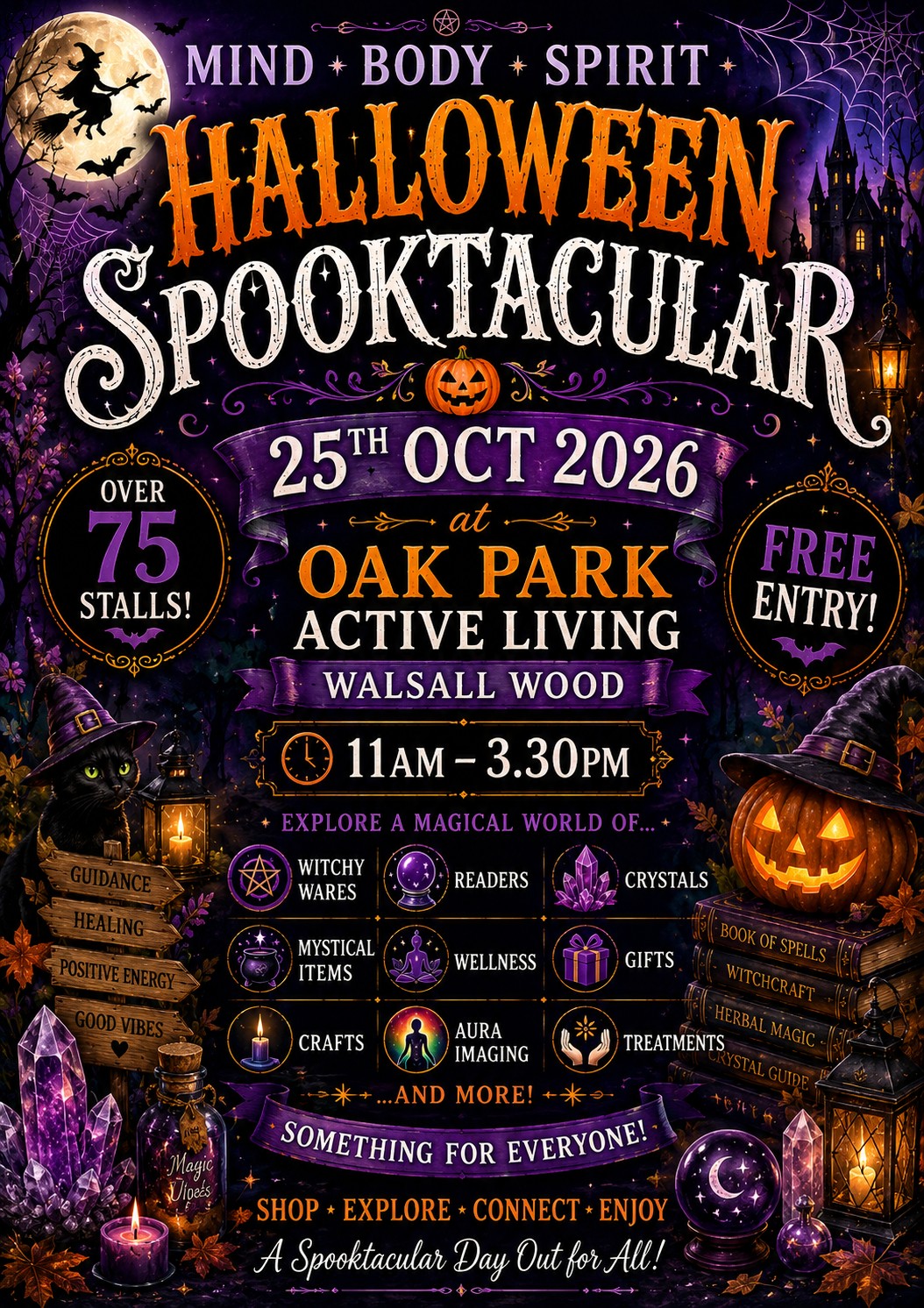 Tranquil Angel Events Facebook ad: Mind Body Spirit Halloween Spooktacular