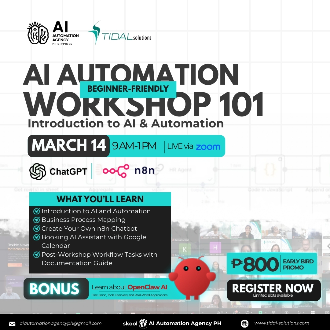 AI Automation Agency Philippines Facebook ad: You don’t need to be techy to use…