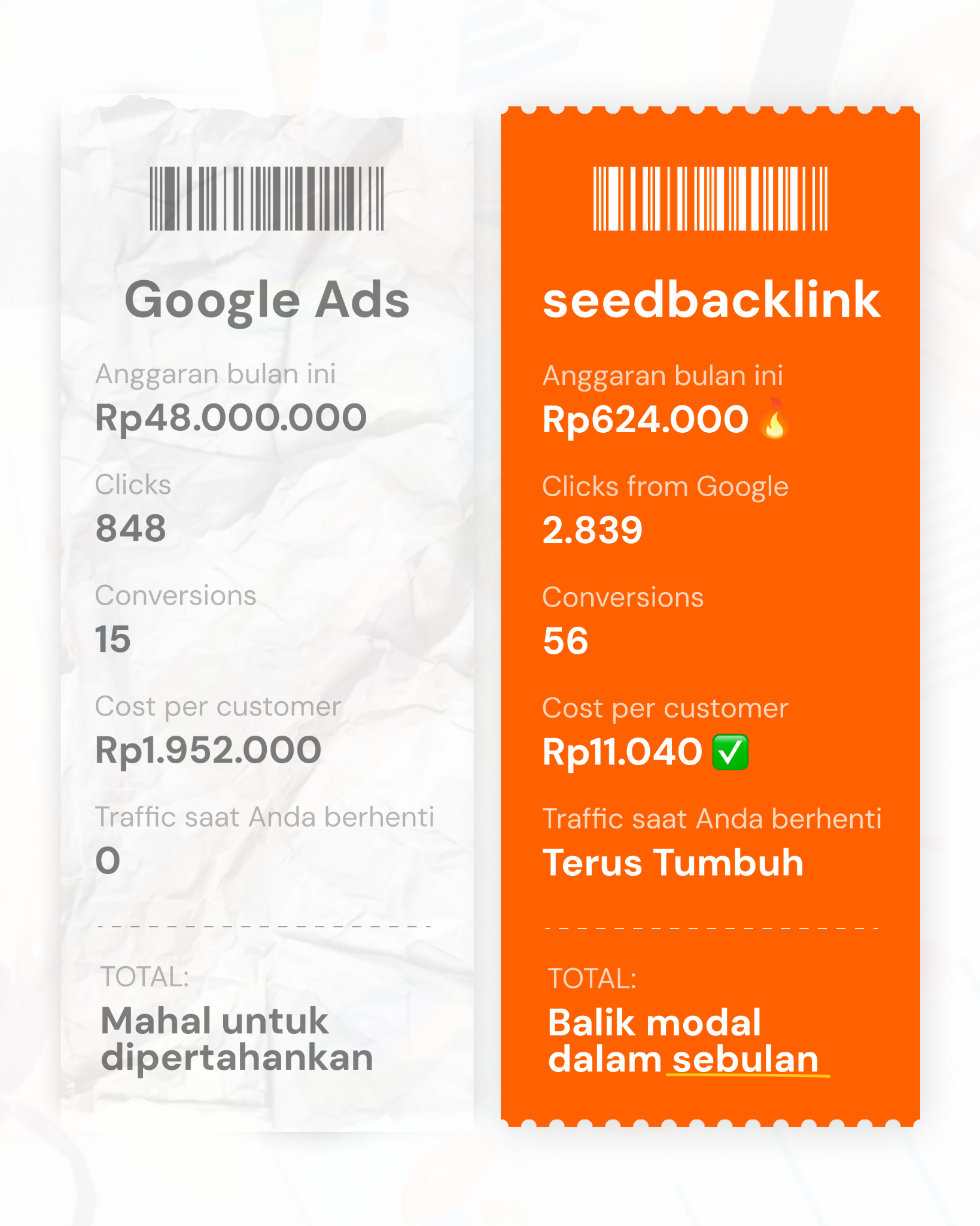 Seedbacklink Facebook ad