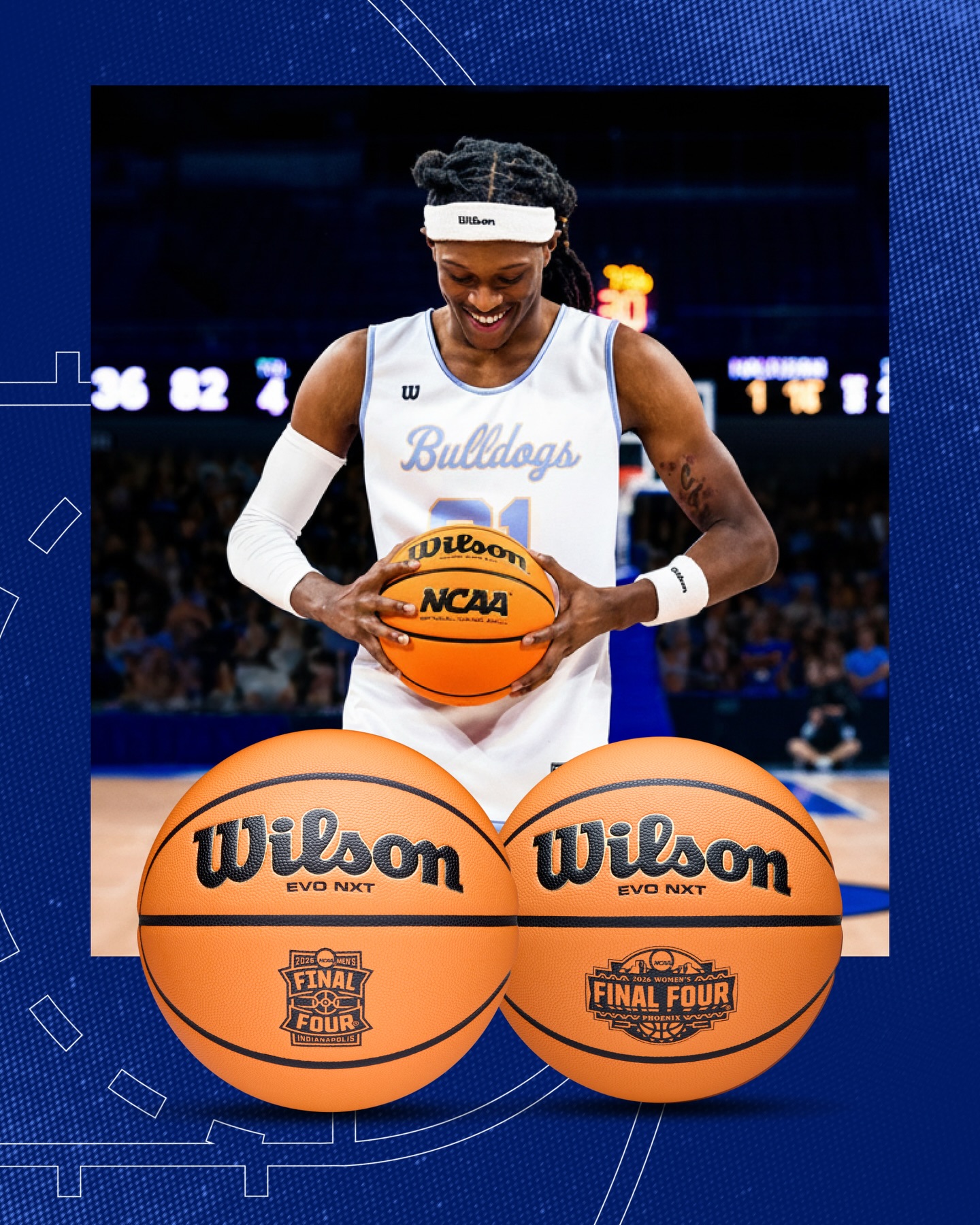 Wilson Basketball Facebook ad: Tournament time: From Indy and Phoenix, game basketballs…