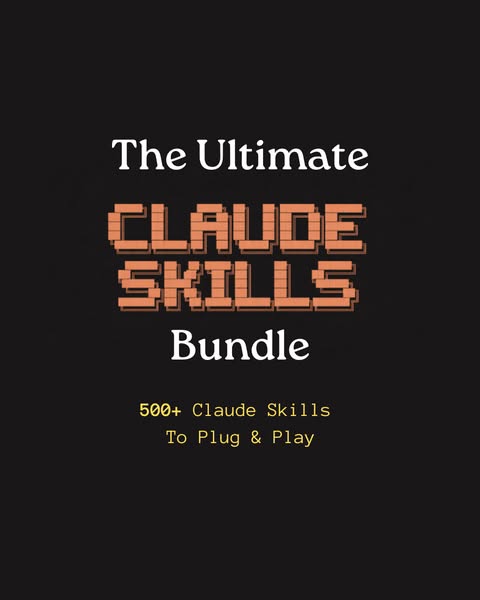 Travis Stephenson Facebook ad: 500+ Claude Skills for just $15