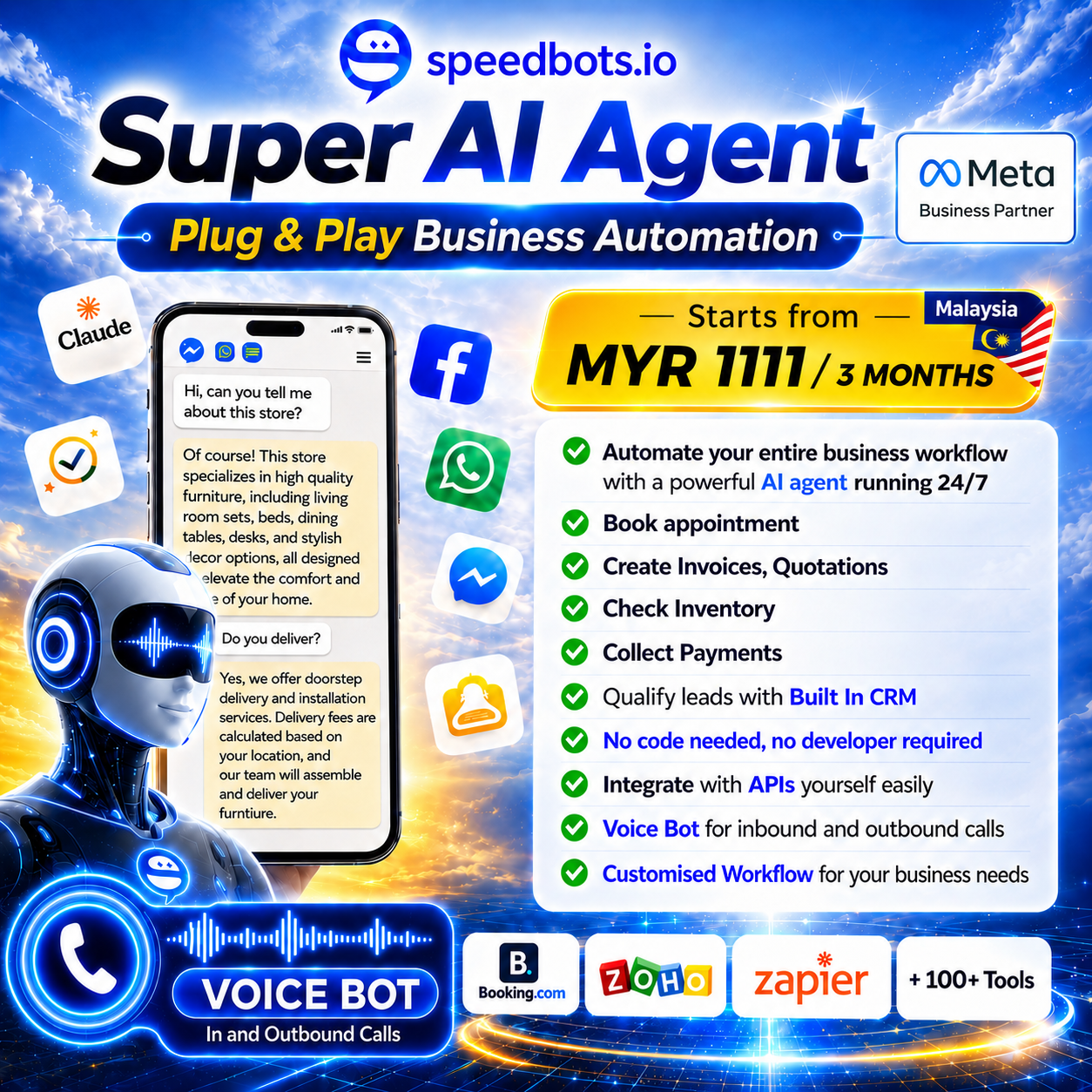 Speedbots.io Facebook ad