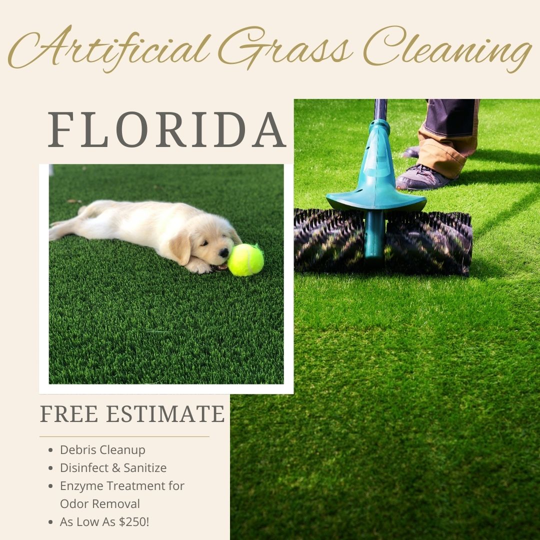 Bright Turf Solutions Facebook ad: Artificial Grass Maintenance Done Right