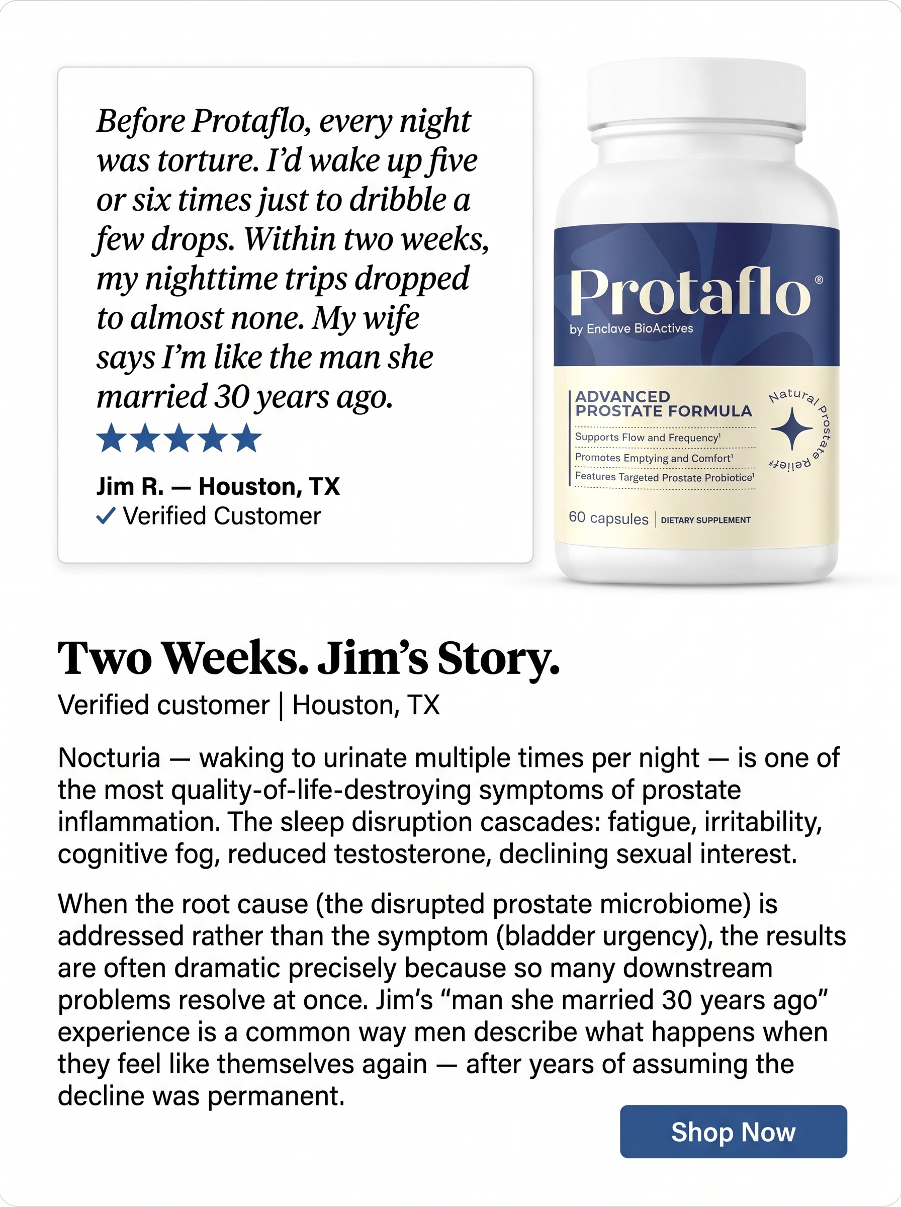 Protaflo Facebook ad