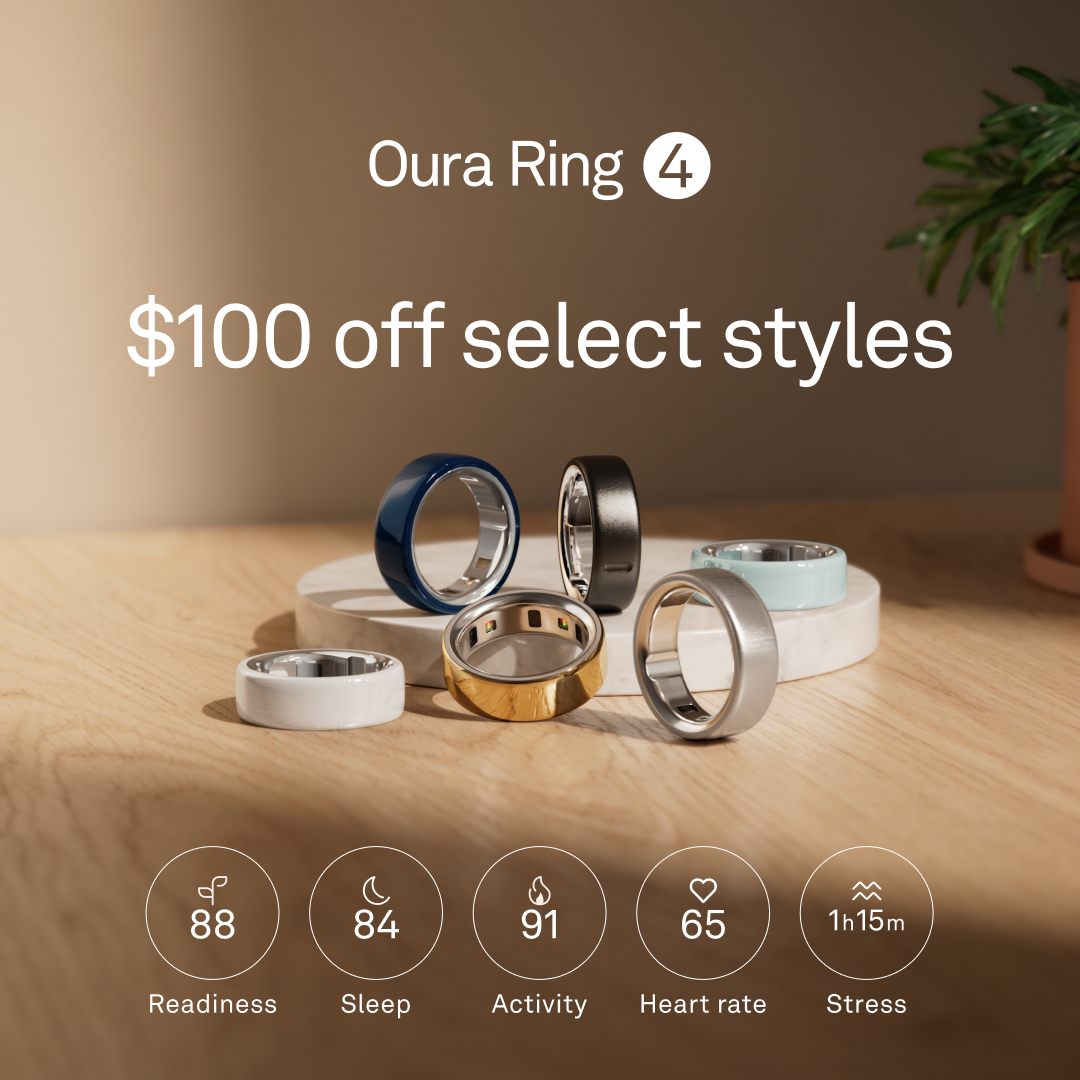 ŌURA Facebook ad: Up to $100 off