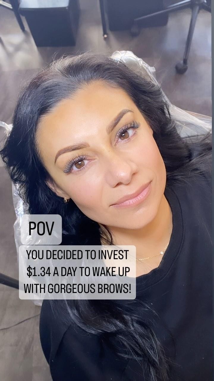 Madera Beauty Group Inc Facebook ad: $1.35 A DAY FOR BROWS LIKE THESE?!
