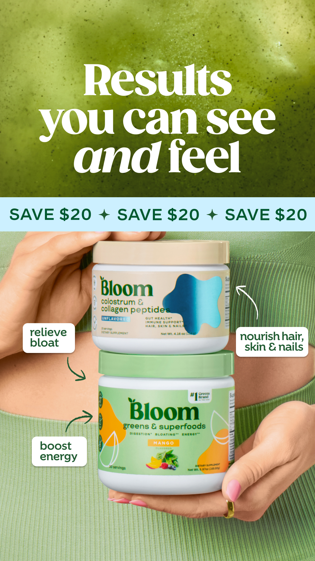 Bloom Nutrition Facebook ad