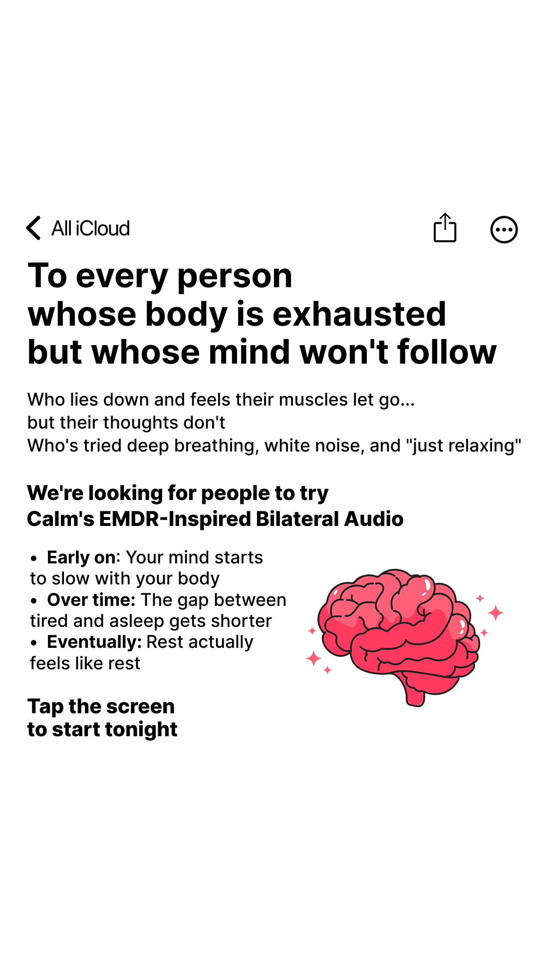 Calm Facebook ad
