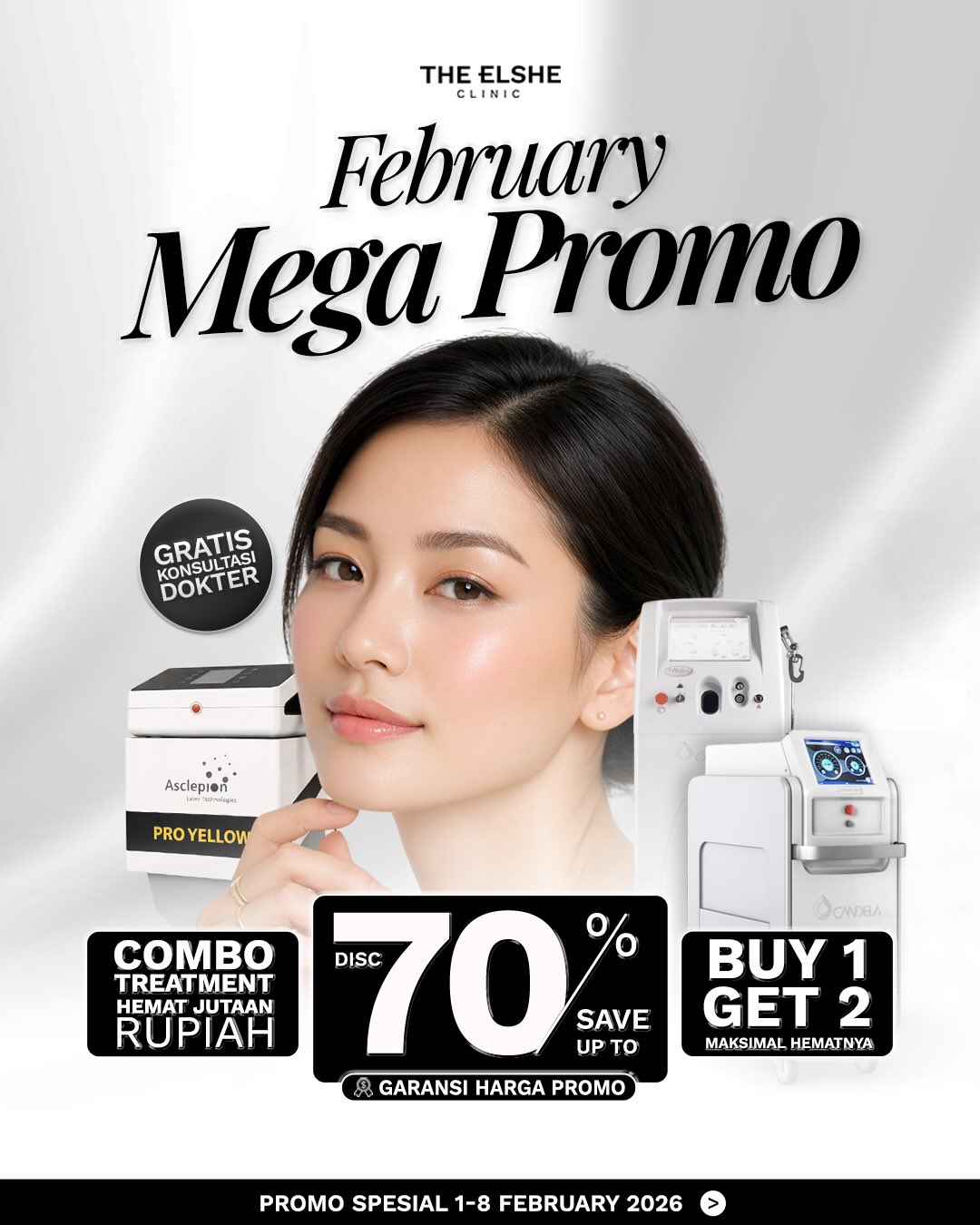 Elsheskinclinic Facebook ad: PROMO BESAR-BESARAN DI FEBRUARI