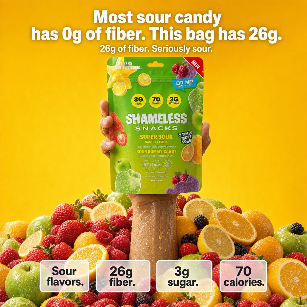 Shameless Snacks Facebook ad