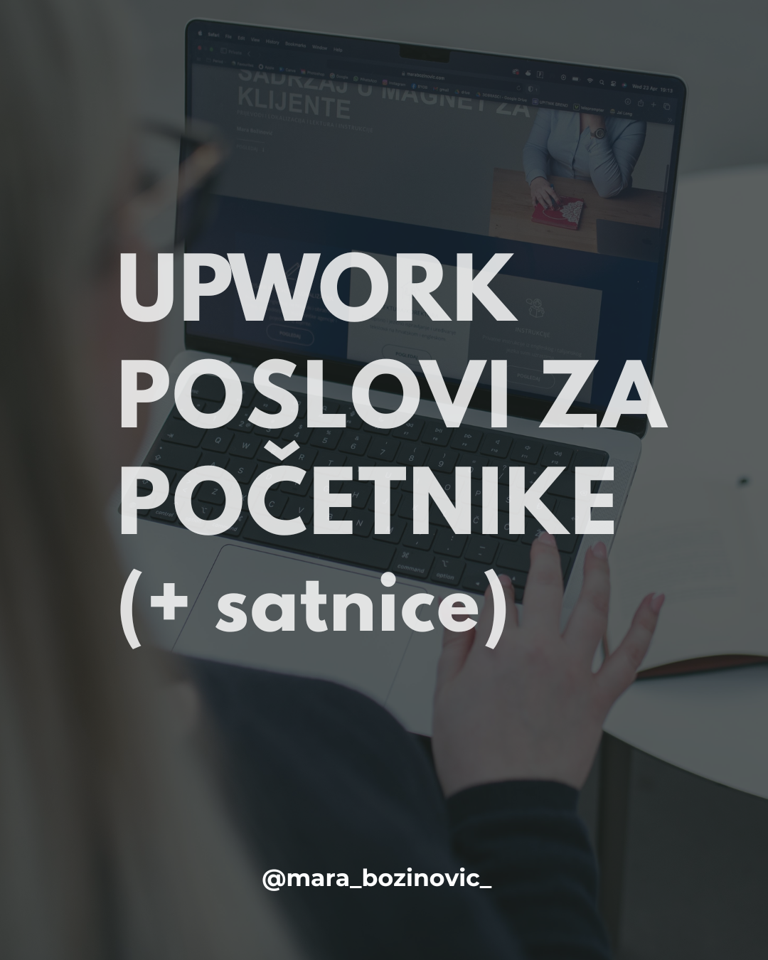 Mara Božinović Facebook ad: Upwork poslovi za početnike.
