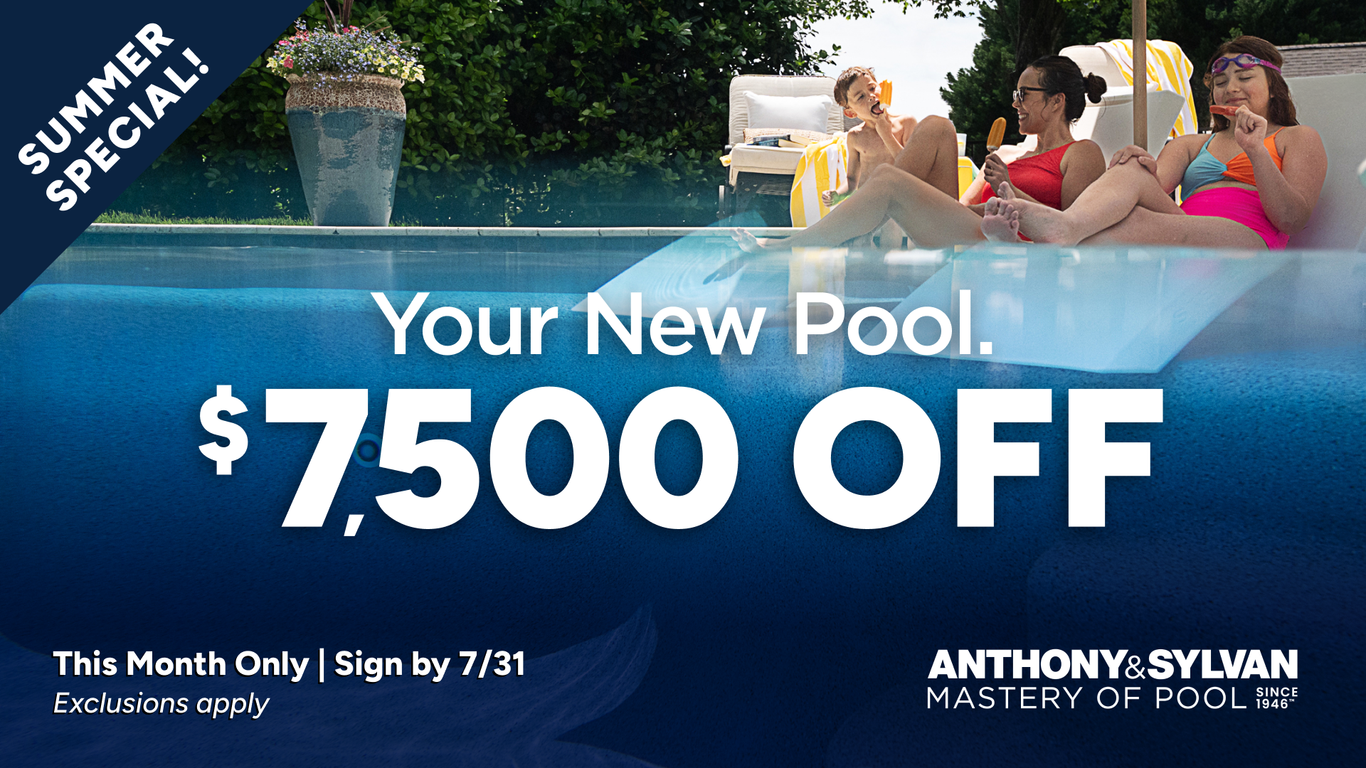 Anthony & Sylvan Pools Facebook ad