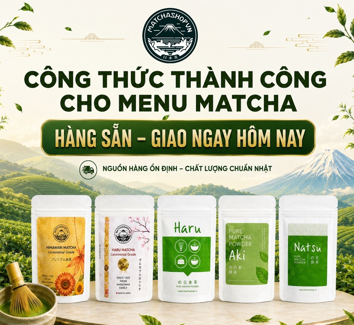 Matchashop Vietnam Facebook ad: HARU, AKI: CÔNG THỨC THÀNH CÔNG CHO MENU…
