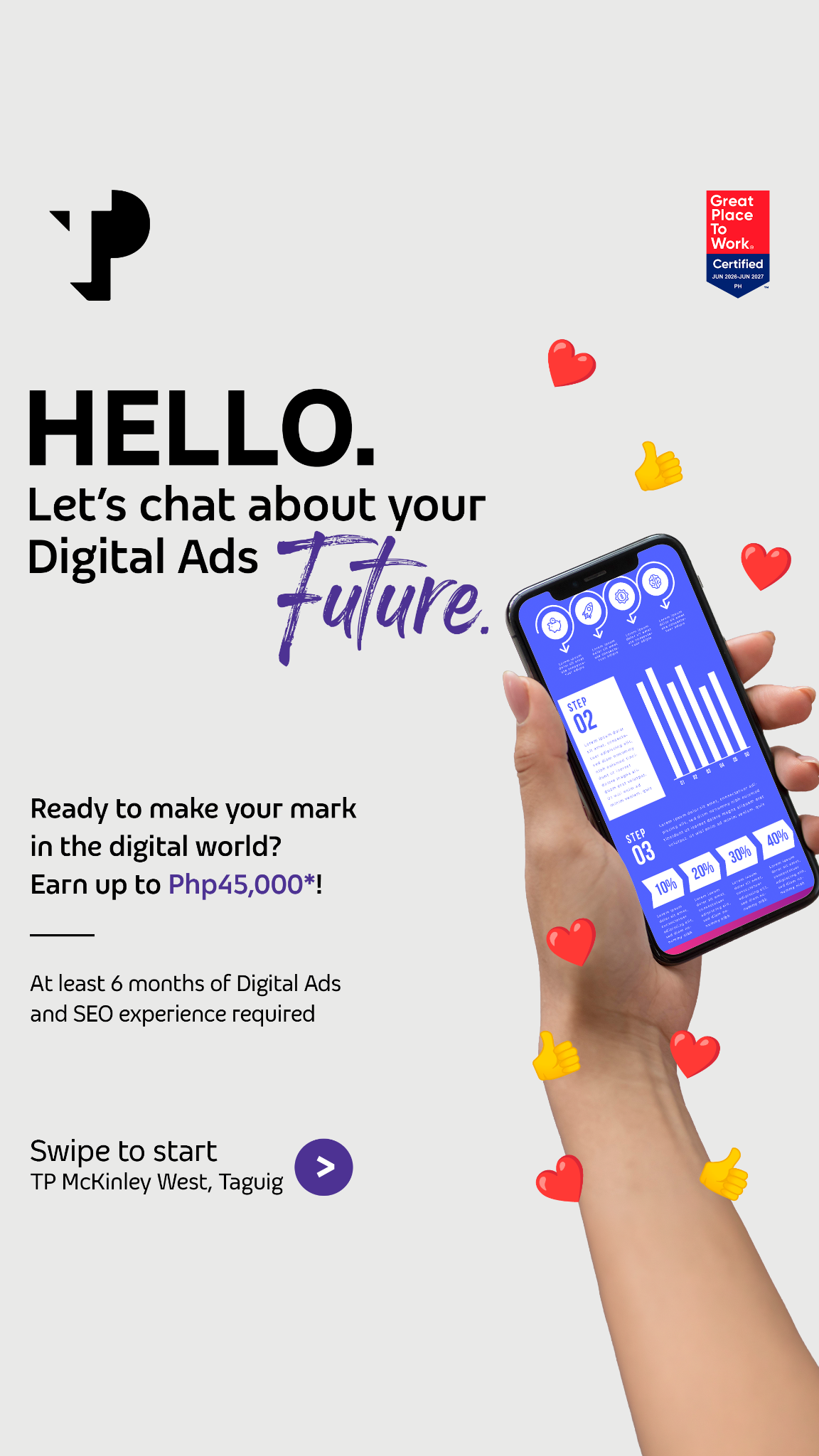 Teleperformance Philippines Facebook ad: Click Apply Now to start your application!