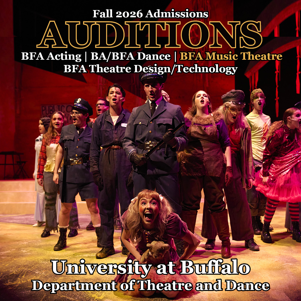UB Theatre and Dance Facebook ad: Auditions and Interviews