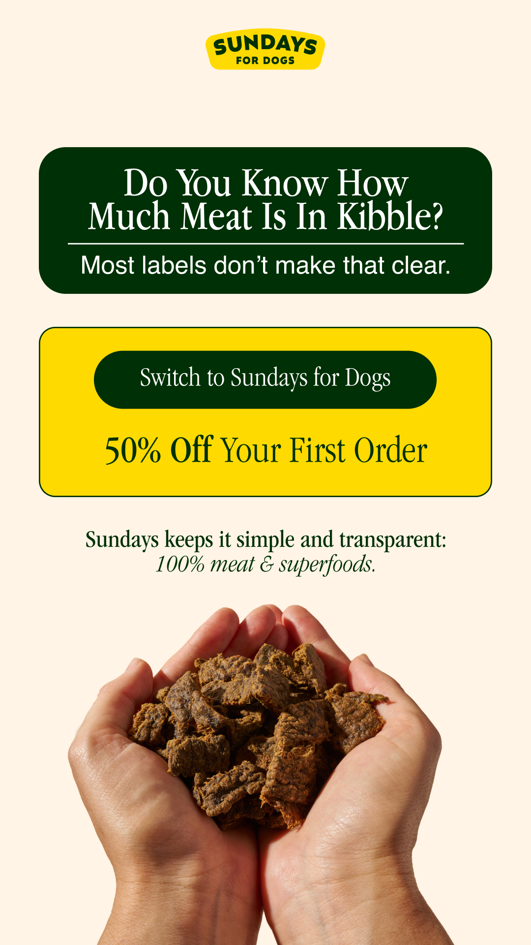 Sundays Facebook ad