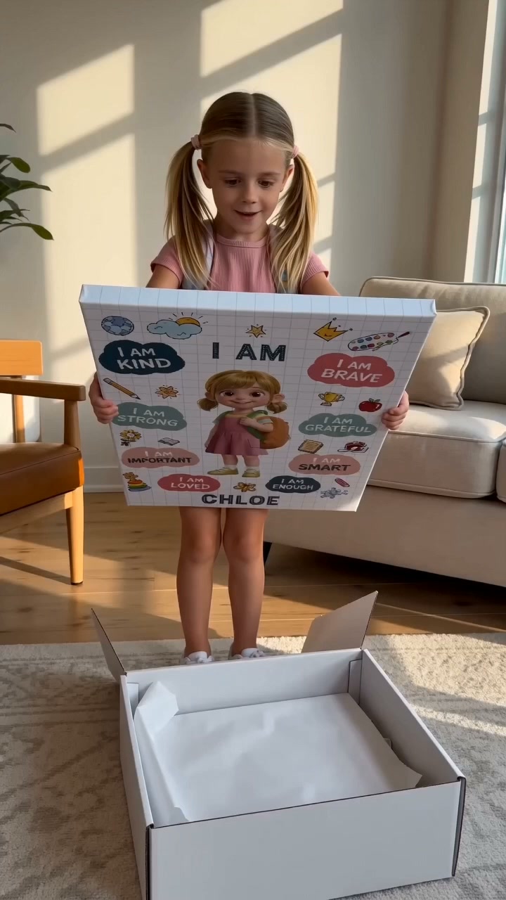 Prints10 Facebook ad: Personalized Kids Affirmation Poster