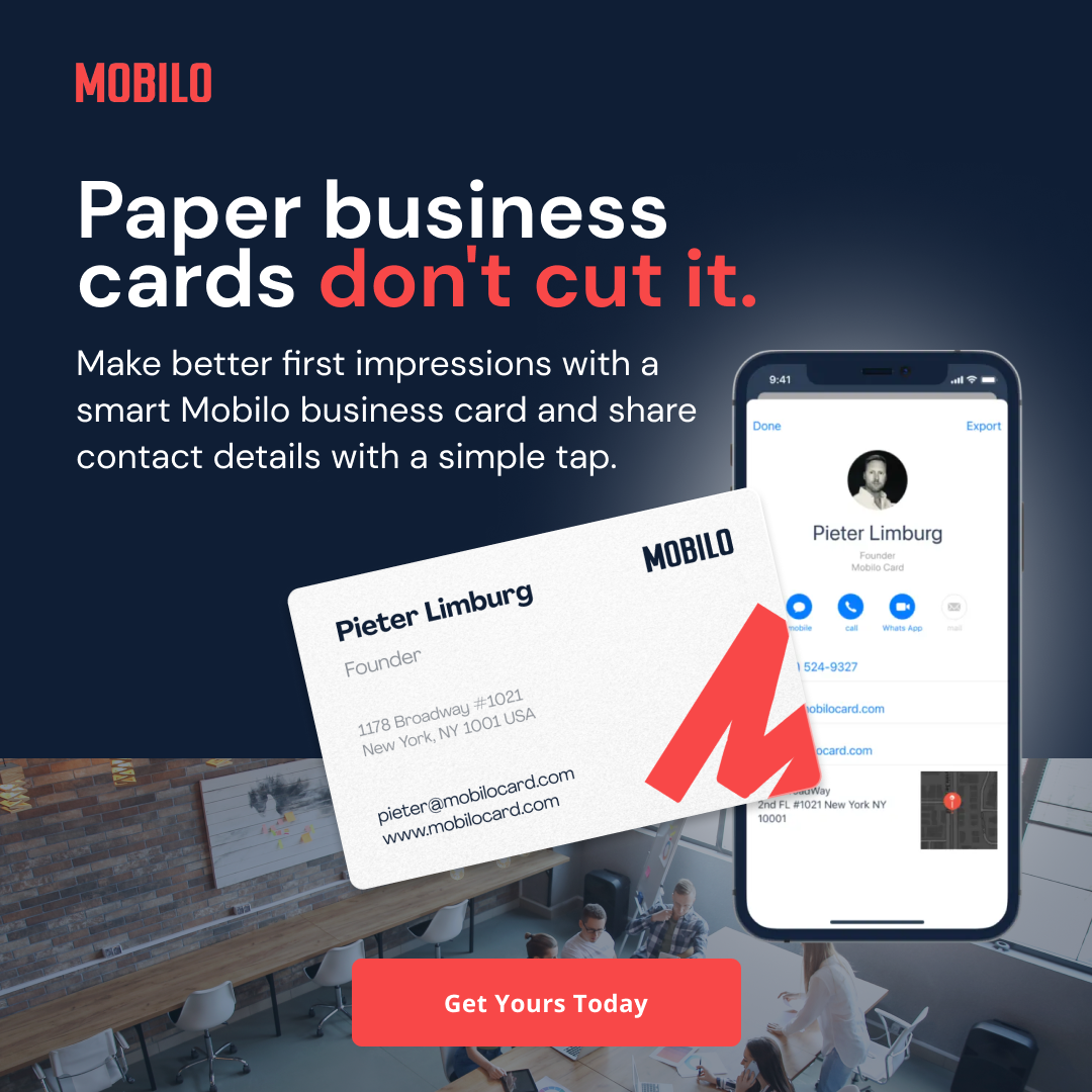 Mobilo Facebook ad: Mobilo - Digital Business Card for Teams and Professionals