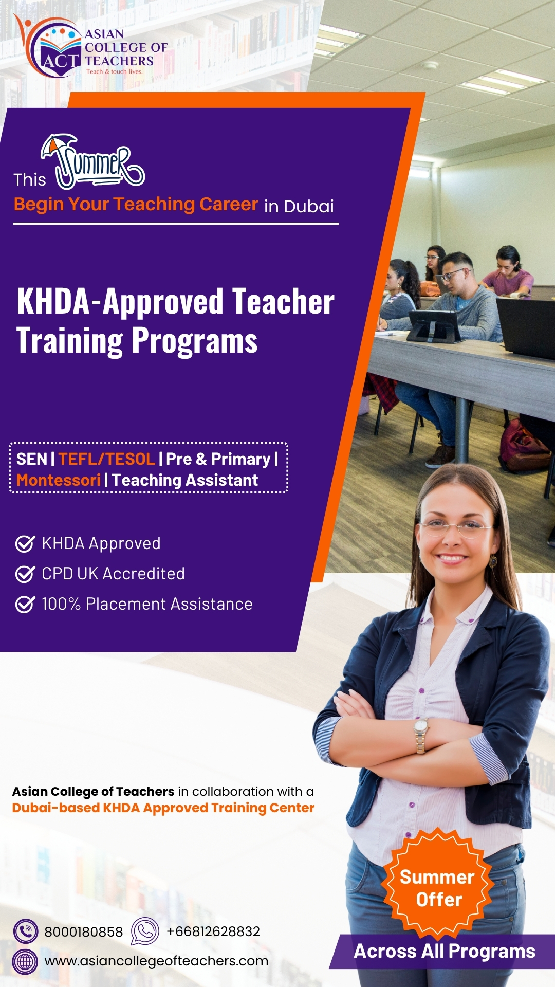 Teacher Training Courses Facebook ad