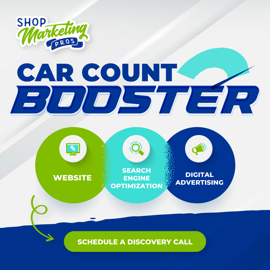 Shop Marketing Pros Facebook ad: Auto repair shop owners who want more cars…