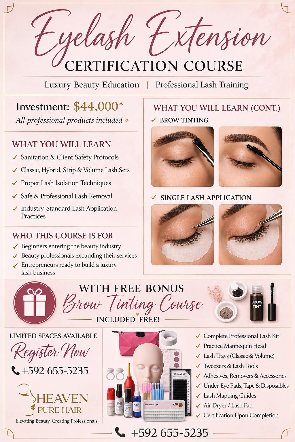 Heaven’s Pure Facebook ad: We are giving back with our Eyelash Extension…
