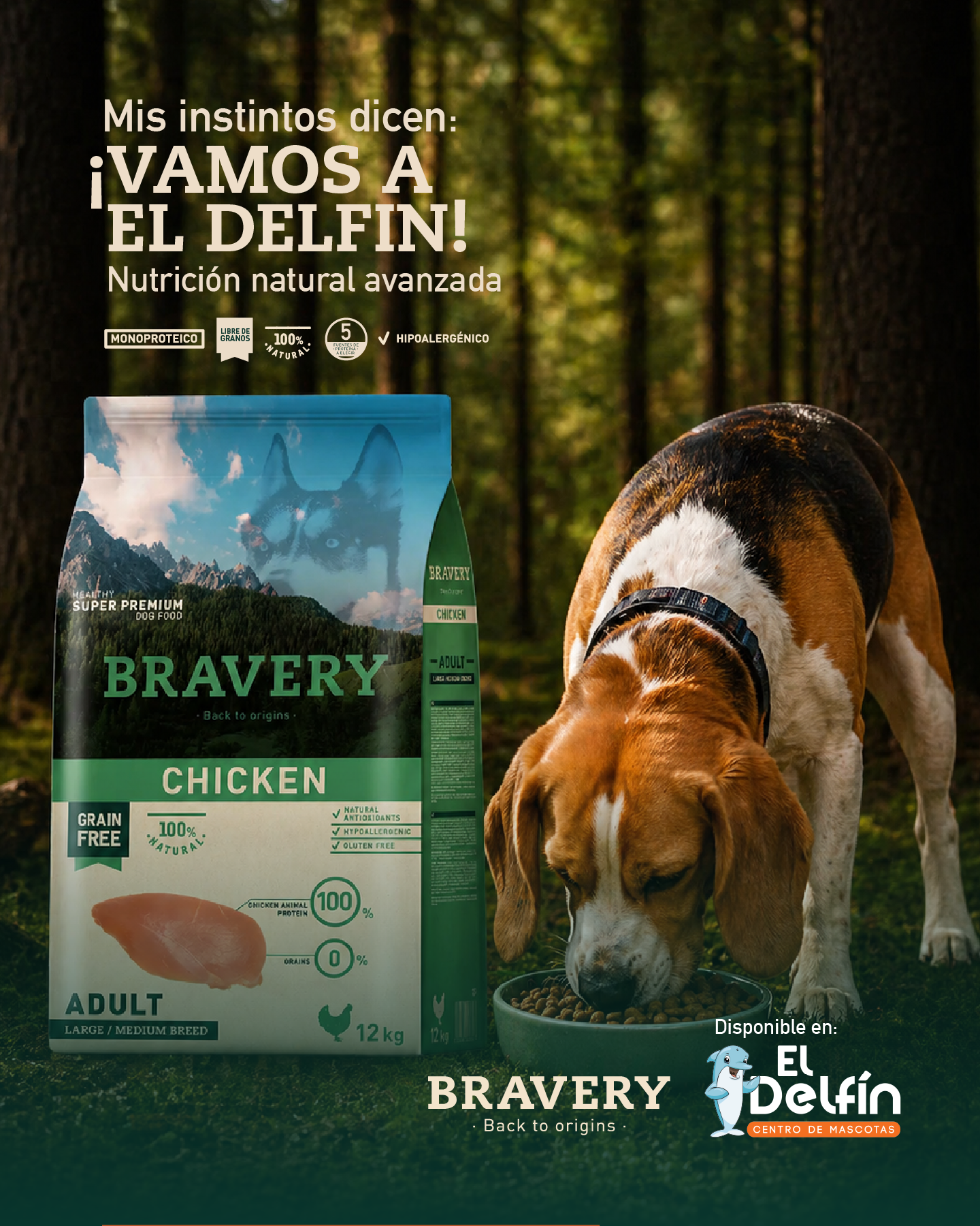Bravery Pet Food CR Facebook ad: ¡Seguí su instinto!