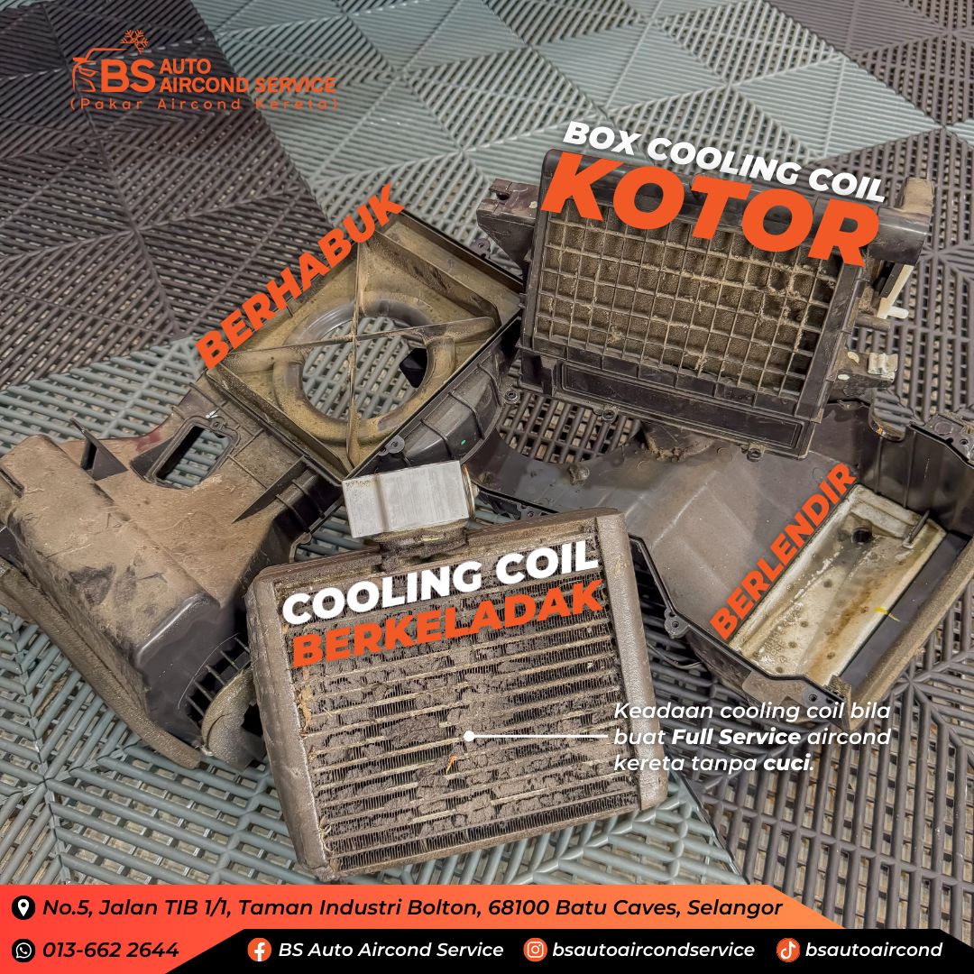 BS Auto Aircond Service Facebook ad: Jika aircond kereta kotor begini, anda rasa kita…