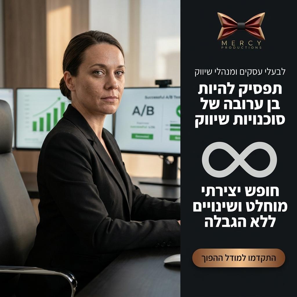 רוצים הכנסות? מרסי הפקות Facebook ad: אתר + דפי נחיתה ללא הגבלה