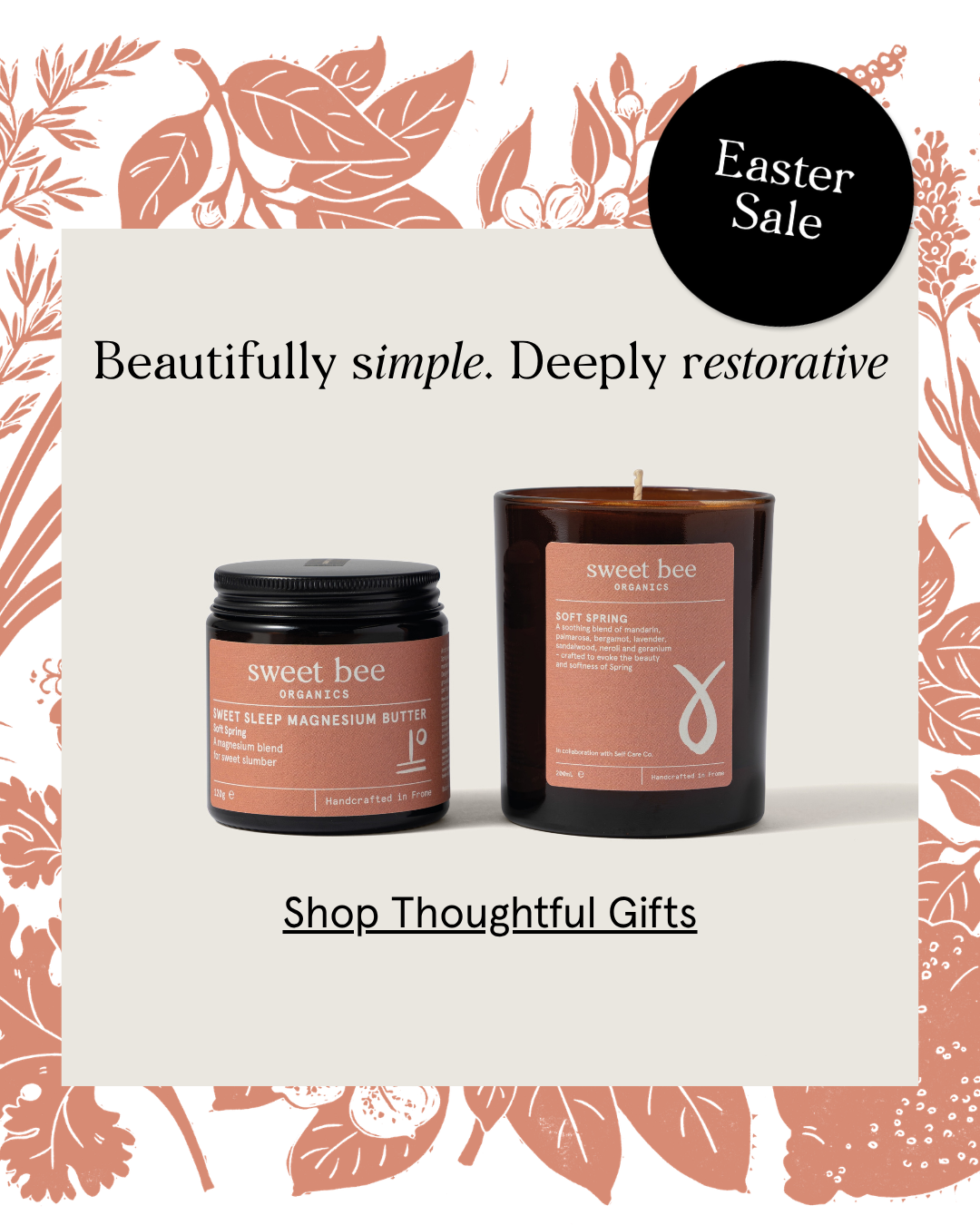Sweet Bee Organics Facebook ad
