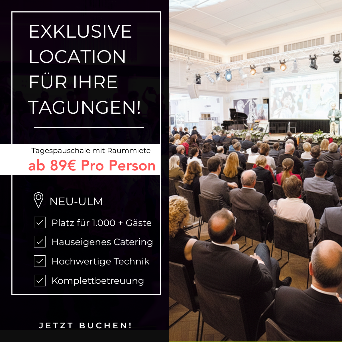 Wiley Club Facebook ad: Ihre Location für Firmenveranstaltungen in Neu-Ulm